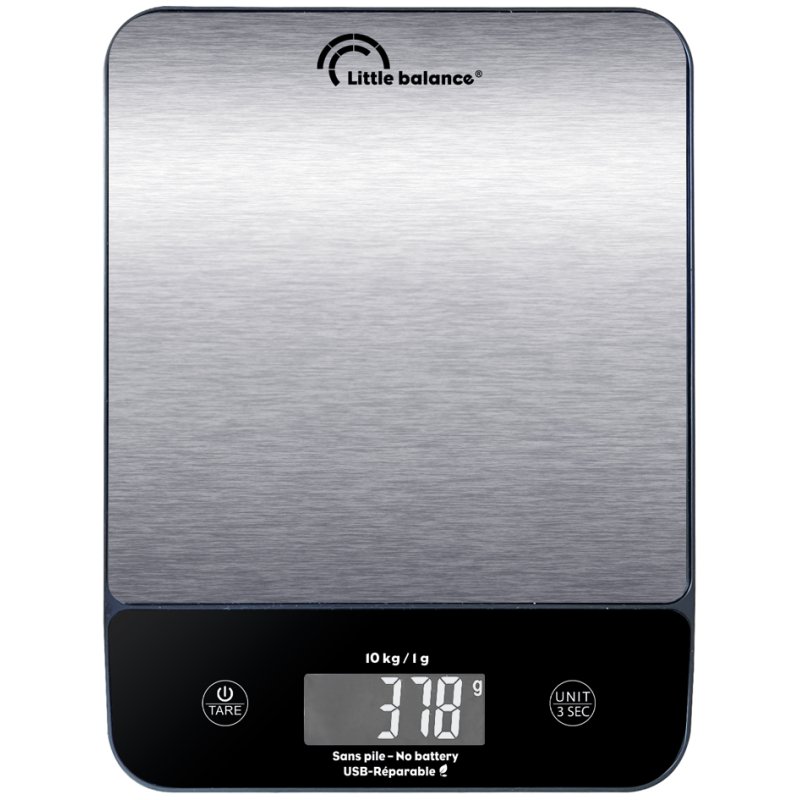 Little balance Pèse-cuisine C-Happy Genius Inox, USB-C, rechargeable